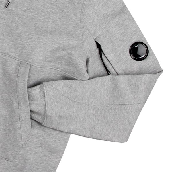 C.P. Company Diagonal Raised Fleece Lens Hoodie I Grå Sale