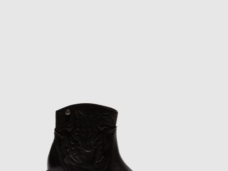 Black Cowboy Ankle Boots Online Hot Sale