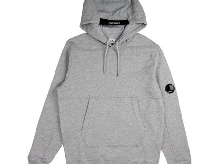 C.P. Company Diagonal Raised Fleece Lens Hoodie I Grå Sale