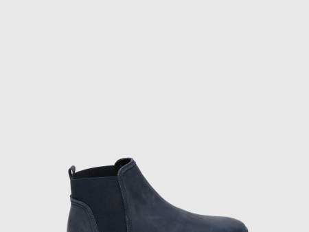 Navy Elasticated Ankle Boots Fashion