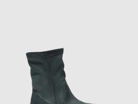 SeaGreen Round Toe Ankle Boots Online now