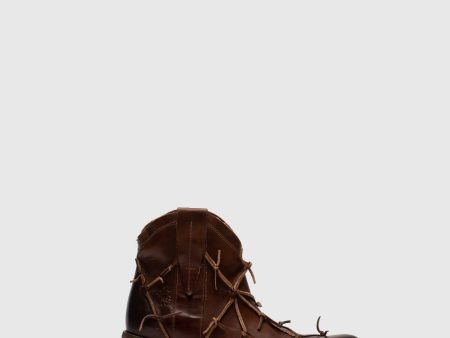 Chocolate Zip Up Ankle Boots Online Sale