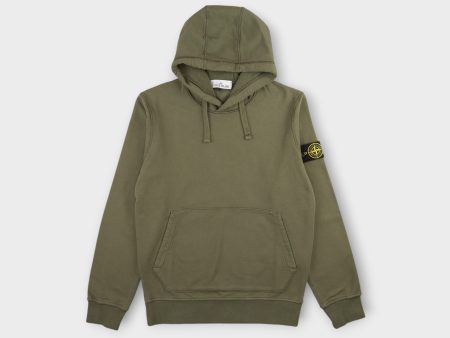 Stone Island 64151 Felpa Hoodie I Grøn For Sale