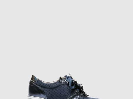 Blue Wedge Trainers Discount