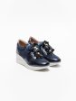 Blue Wedge Trainers Discount