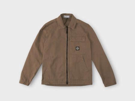 Stone Island 11501 Zip Overshirt I Brun For Sale