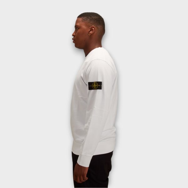 Stone Island K1S156100044 Felpa Crewneck i Hvid Cheap