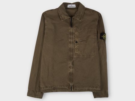 Stone Island K1S151200032 Zip Overshirt I Brown Online