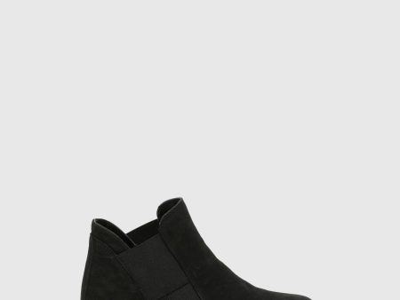 Black Elasticated Ankle Boots Hot on Sale