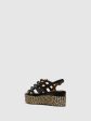 Black Appliqués Sandals Online Hot Sale