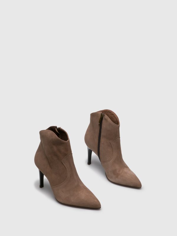 Tan Pointed Toe Ankle Boots Online Hot Sale