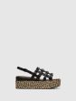 Black Appliqués Sandals Online Hot Sale