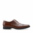 Men s Tilden Cap Toe Oxford Brown Leather Dress Shoes For Sale