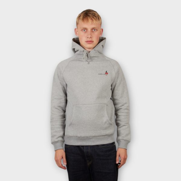 Le Fix Kaj Heart Hoodie I Grå Fashion