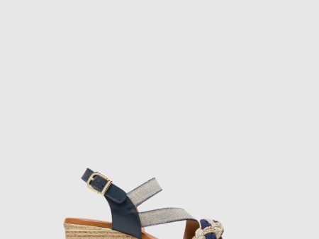 Blue Wedge Sandals Sale