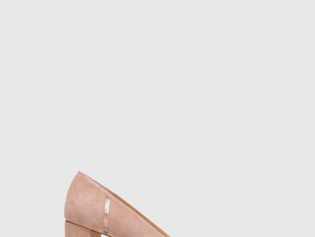 Pink Square Toe Pumps Shoes Online Hot Sale