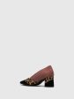 Pink Black Pointed Toe Shoes on Sale