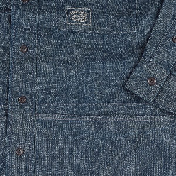 Snow Peak Takibi Light Denim Utility Shirt I Sort For Sale