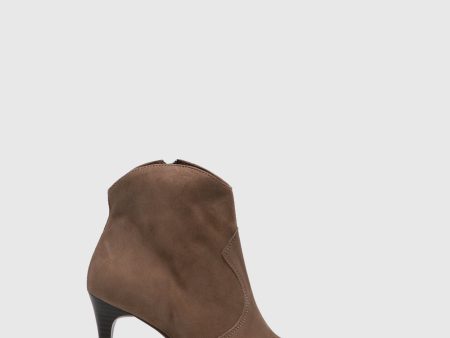 Tan Pointed Toe Ankle Boots Online Hot Sale