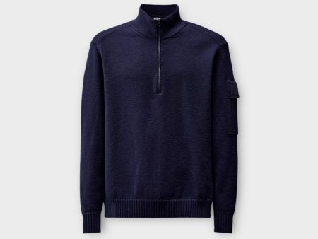 C.P. Company Metropolis Merino Strik Q-zip I Navy Online Sale