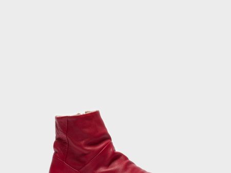 Red Zip Up Ankle Boots Discount