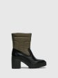 Zip Up Ankle Boots TYKE661FLY RUG NYLON BLACK KHAKI Online now