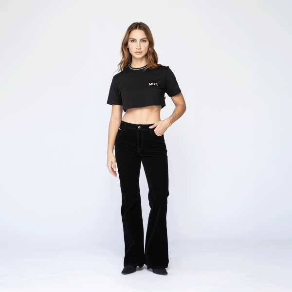 ELDÉN CROP TOP WOMEN BLACK For Discount