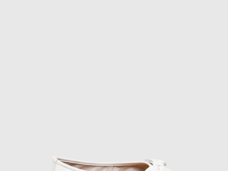 White Bow Ballerinas Online Hot Sale