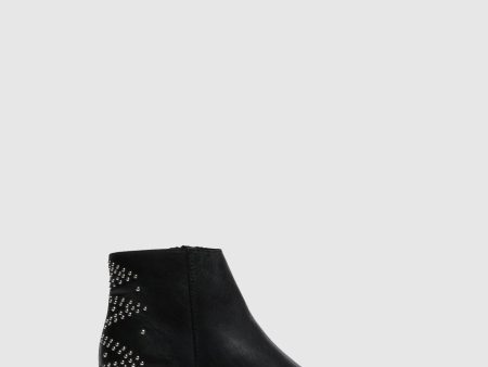 Black Pointed Toe Ankle Boots on Sale