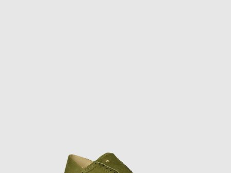 Bow Loafers D04L1 Green Hot on Sale