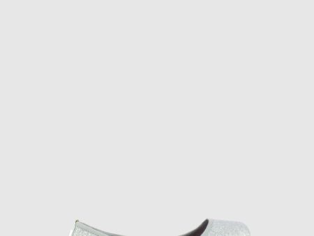 Silver Round Toe Ballerinas Discount