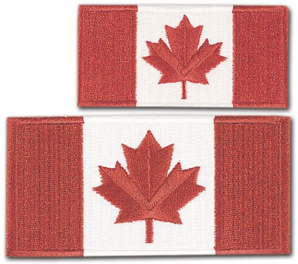 North 49 Canadian Flag Sew on Crests Supply