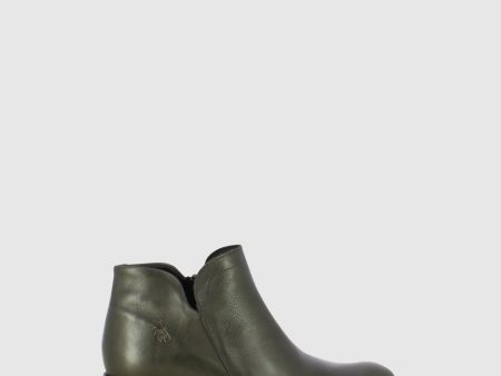 Anthracite Zip Up Ankle Boots Online Sale