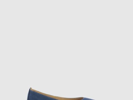 Navy Round Toe Ballerinas Discount