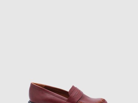 Burgundy Oxford Loafers For Cheap