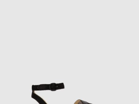 Ankle Strap Sandals CUNE165FLY BLACK BLACK BLACK BRONZE on Sale