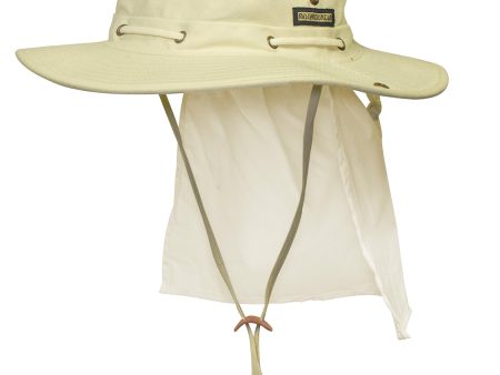 Misty Mountain Bosun Cotton Canvas Sun Hats with Hide-Away Neck Sun Flap For Cheap