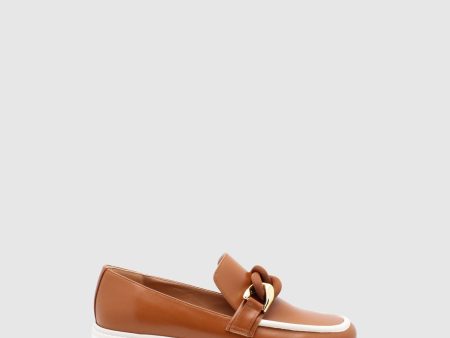 Appliqués Loafers Hunky Panky Camel Off White Discount