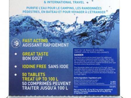 AquaTabs Water Purification Tablets 50 x 1 Litre For Sale