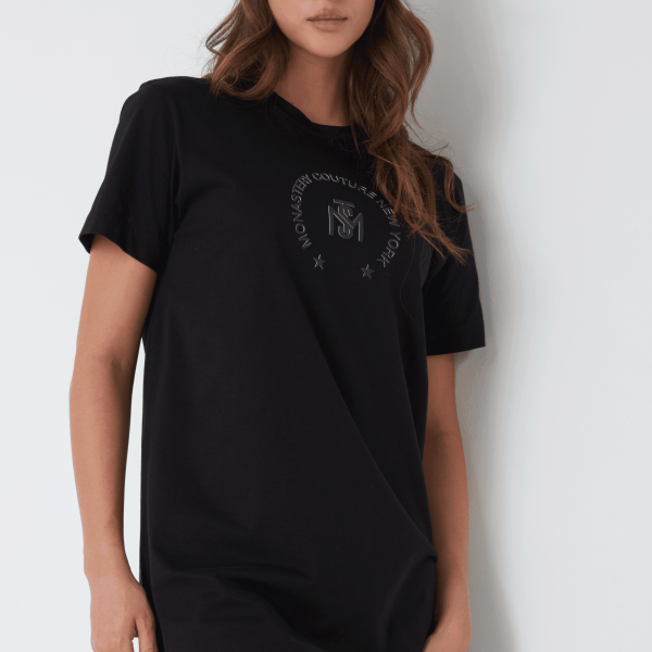 RAVENA T-SHIRT DRESS BLACK Online now