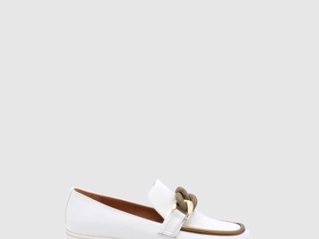 Appliqués Loafers Hunky Panky Off White Gold Fashion